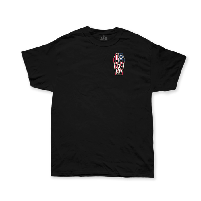 AMERICA SKULL COFFIN T-SHIRT - Born Scum