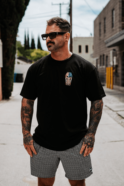 AMERICA SKULL COFFIN T-SHIRT - Born Scum