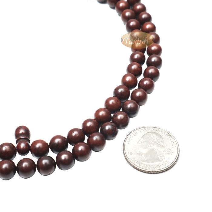 Antique Natural Color 8 mm Turkish Kokka - Kuka Seed Prayer Beads - Rosary - Misbaha