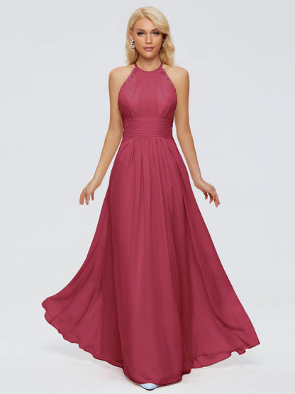 Arya Halter Chiffon Bridesmaid Dresses