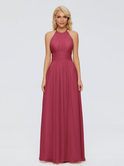 Arya Halter Chiffon Bridesmaid Dresses
