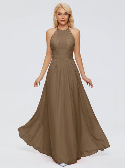 Arya Halter Chiffon Bridesmaid Dresses