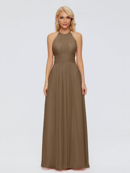 Arya Halter Chiffon Bridesmaid Dresses