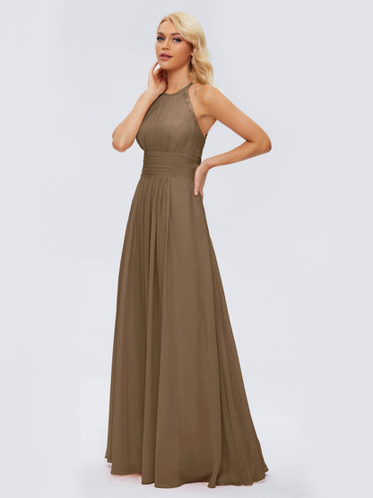 Arya Halter Chiffon Bridesmaid Dresses