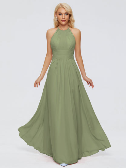 Arya Halter Chiffon Bridesmaid Dresses
