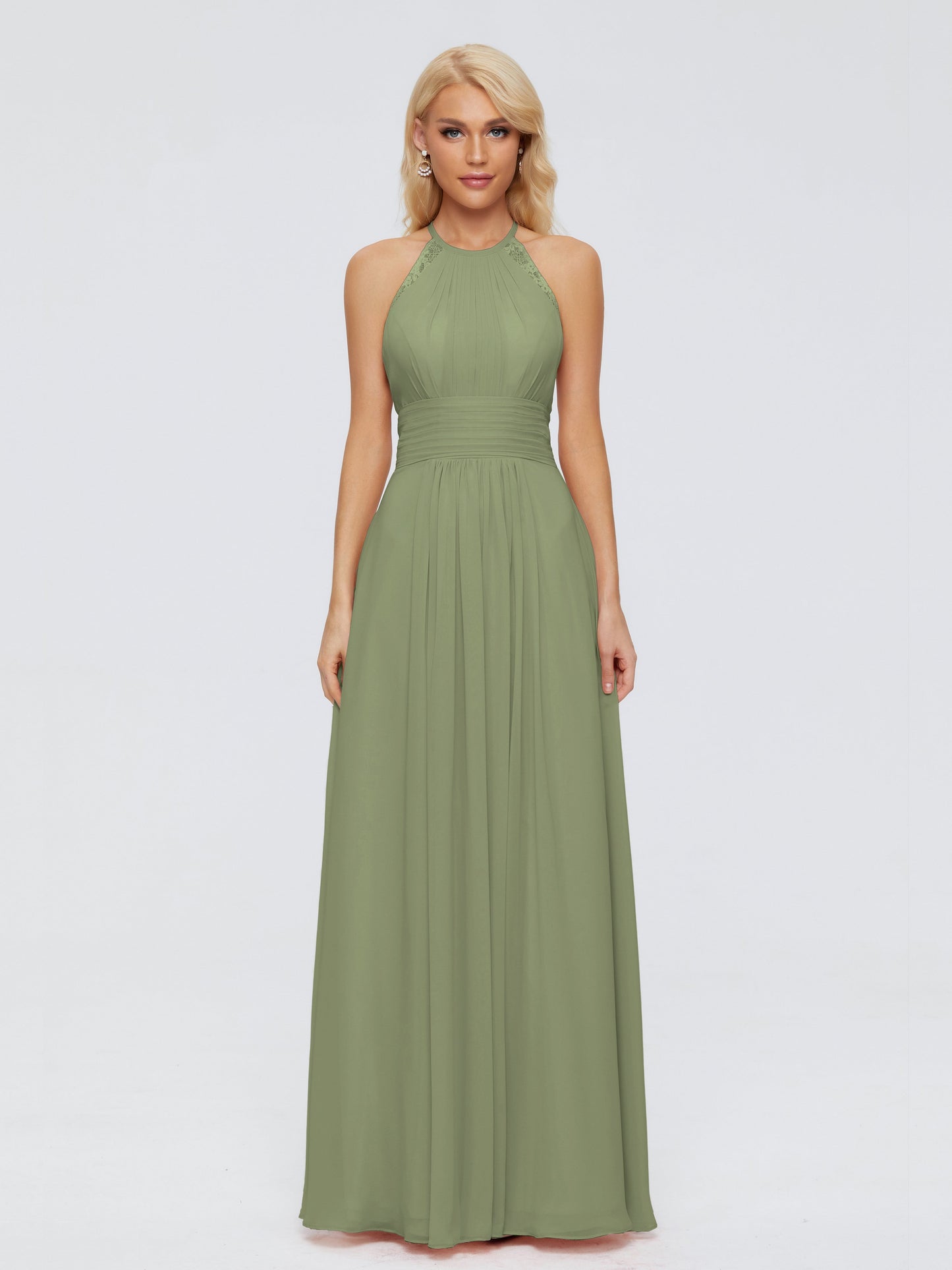 Arya Halter Chiffon Bridesmaid Dresses
