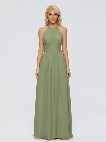 Arya Halter Chiffon Bridesmaid Dresses