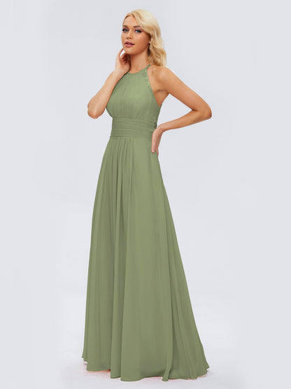 Arya Halter Chiffon Bridesmaid Dresses