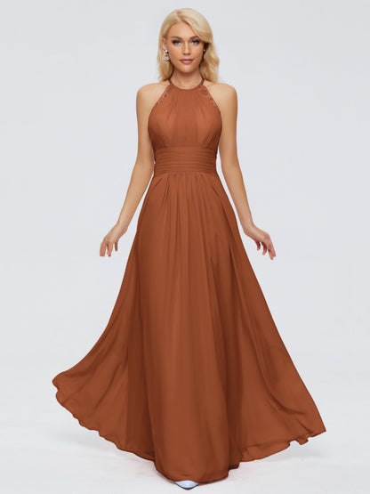 Arya Halter Chiffon Bridesmaid Dresses