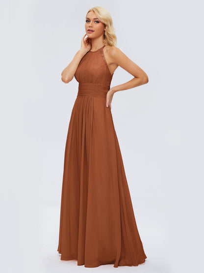 Arya Halter Chiffon Bridesmaid Dresses
