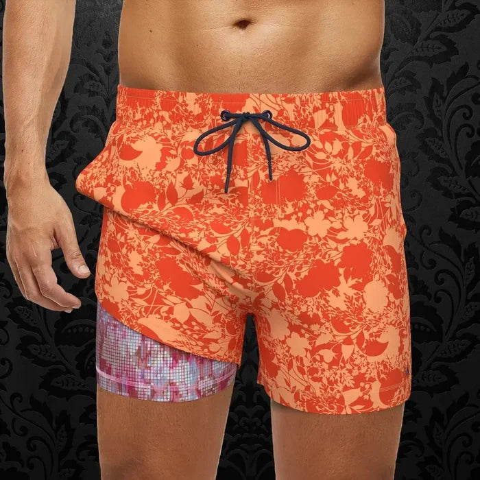 Au Noir Men's Aisen Swim Trunks - Orange
