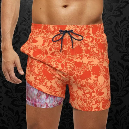 Au Noir Men's Aisen Swim Trunks - Orange