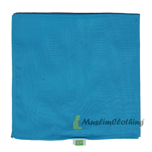 Baby Blue Borderless Chiffon Scarf Hijab Shawl Islamic Headwear