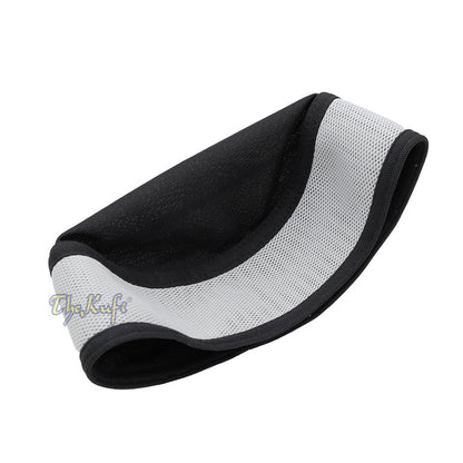 Black and Light Gray Madun Vented Top Pliable Two-Color Round Kufi Hat