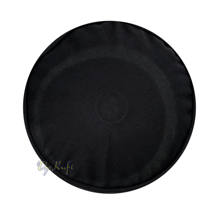 Black and Light Gray Madun Vented Top Pliable Two-Color Round Kufi Hat