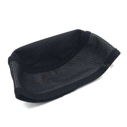 Black and Silver Madun Vented Top Pliable Two-Color Round Kufi Hat