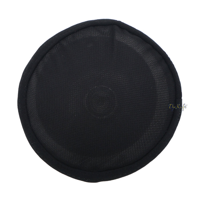 Black and Silver Madun Vented Top Pliable Two-Color Round Kufi Hat