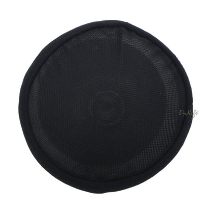 Black and Silver Madun Vented Top Pliable Two-Color Round Kufi Hat