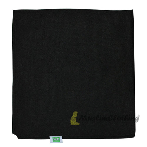 Black Borderless Chiffon Scarf Hijab Shawl Islamic Headwear