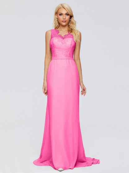 Alexis Hourglass V-Neck Lace Bridesmaid Dresses
