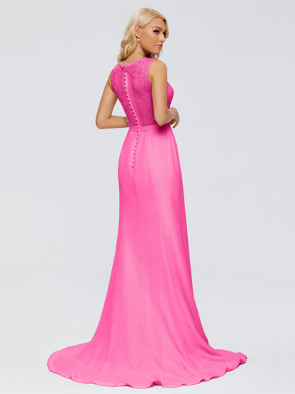 Alexis Hourglass V-Neck Lace Bridesmaid Dresses