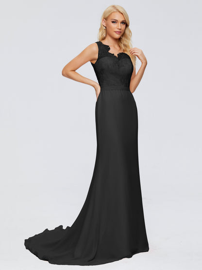 Alexis Hourglass V-Neck Lace Bridesmaid Dresses