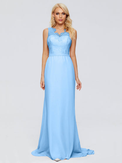 Alexis Hourglass V-Neck Lace Bridesmaid Dresses