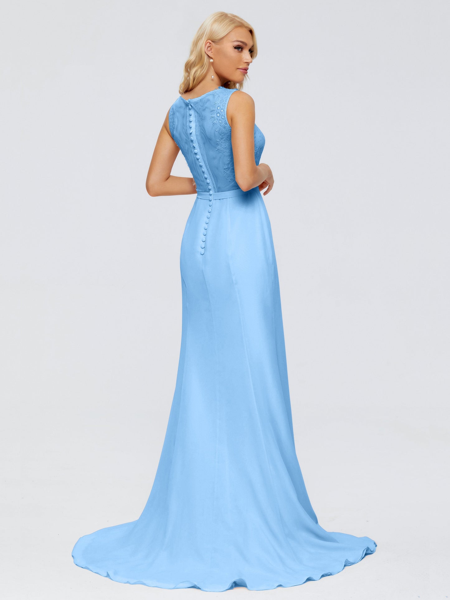 Alexis Hourglass V-Neck Lace Bridesmaid Dresses
