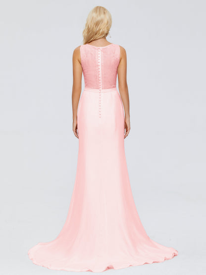 Alexis Hourglass V-Neck Lace Bridesmaid Dresses