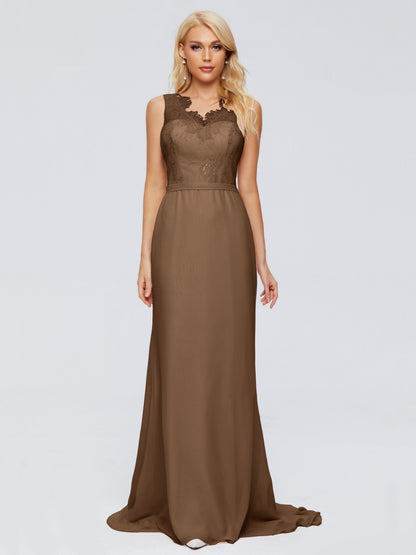 Alexis Hourglass V-Neck Lace Bridesmaid Dresses