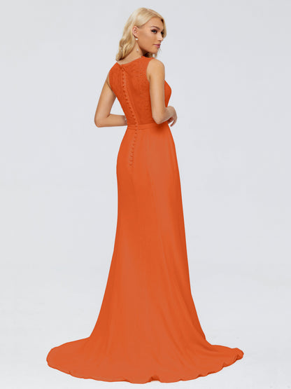 Alexis Hourglass V-Neck Lace Bridesmaid Dresses