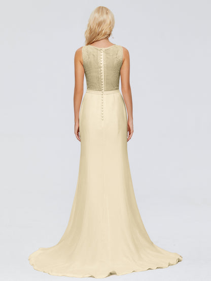 Alexis Hourglass V-Neck Lace Bridesmaid Dresses