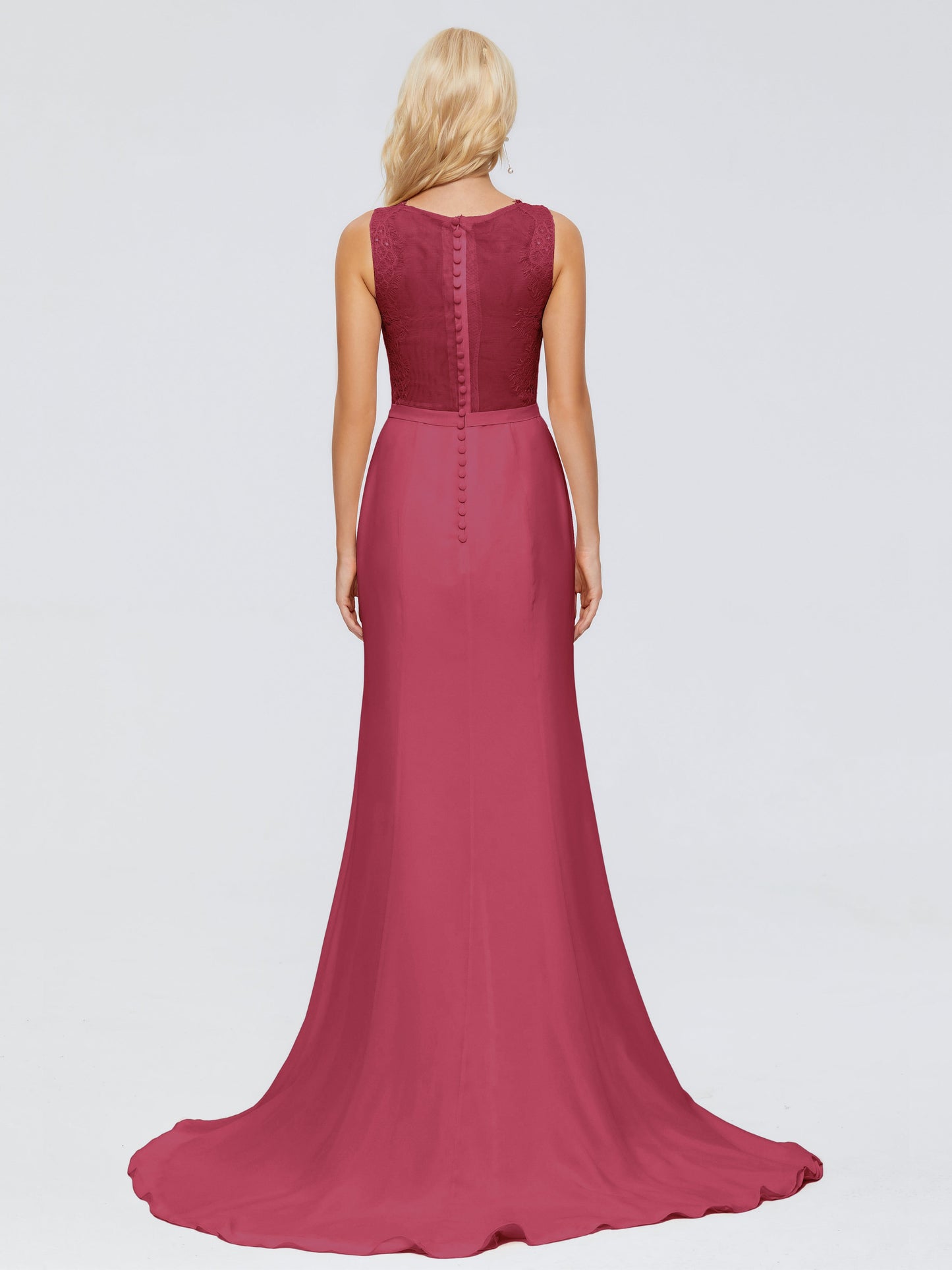 Alexis Hourglass V-Neck Lace Bridesmaid Dresses