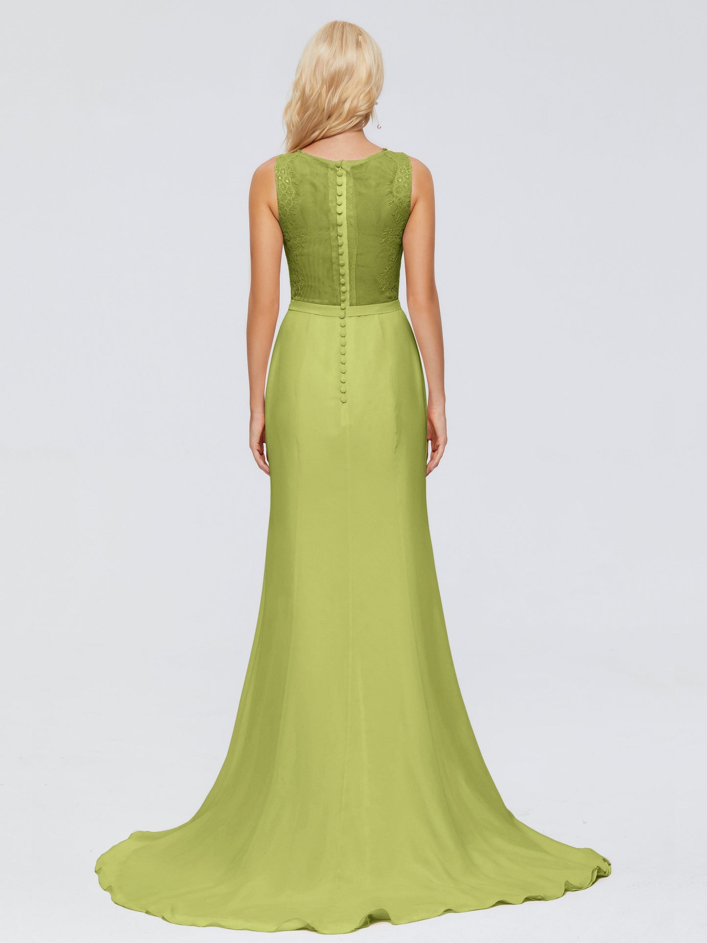 Alexis Hourglass V-Neck Lace Bridesmaid Dresses