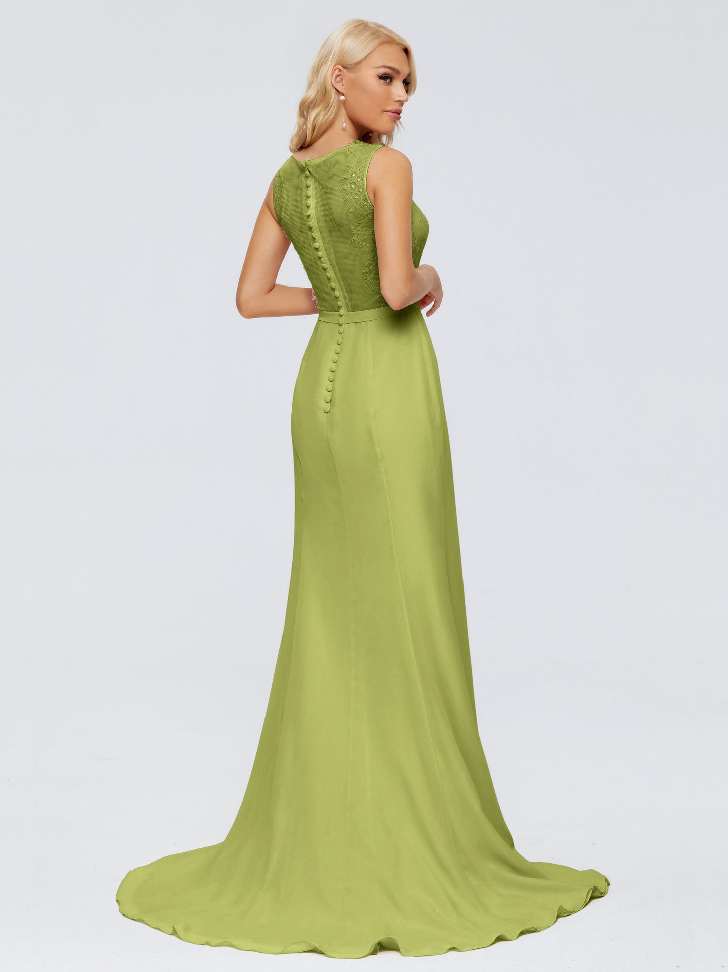 Alexis Hourglass V-Neck Lace Bridesmaid Dresses