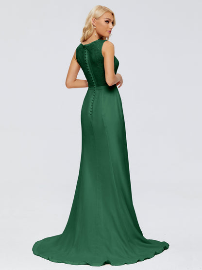 Alexis Hourglass V-Neck Lace Bridesmaid Dresses