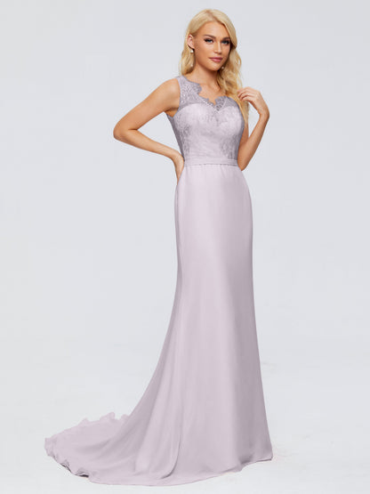 Alexis Hourglass V-Neck Lace Bridesmaid Dresses