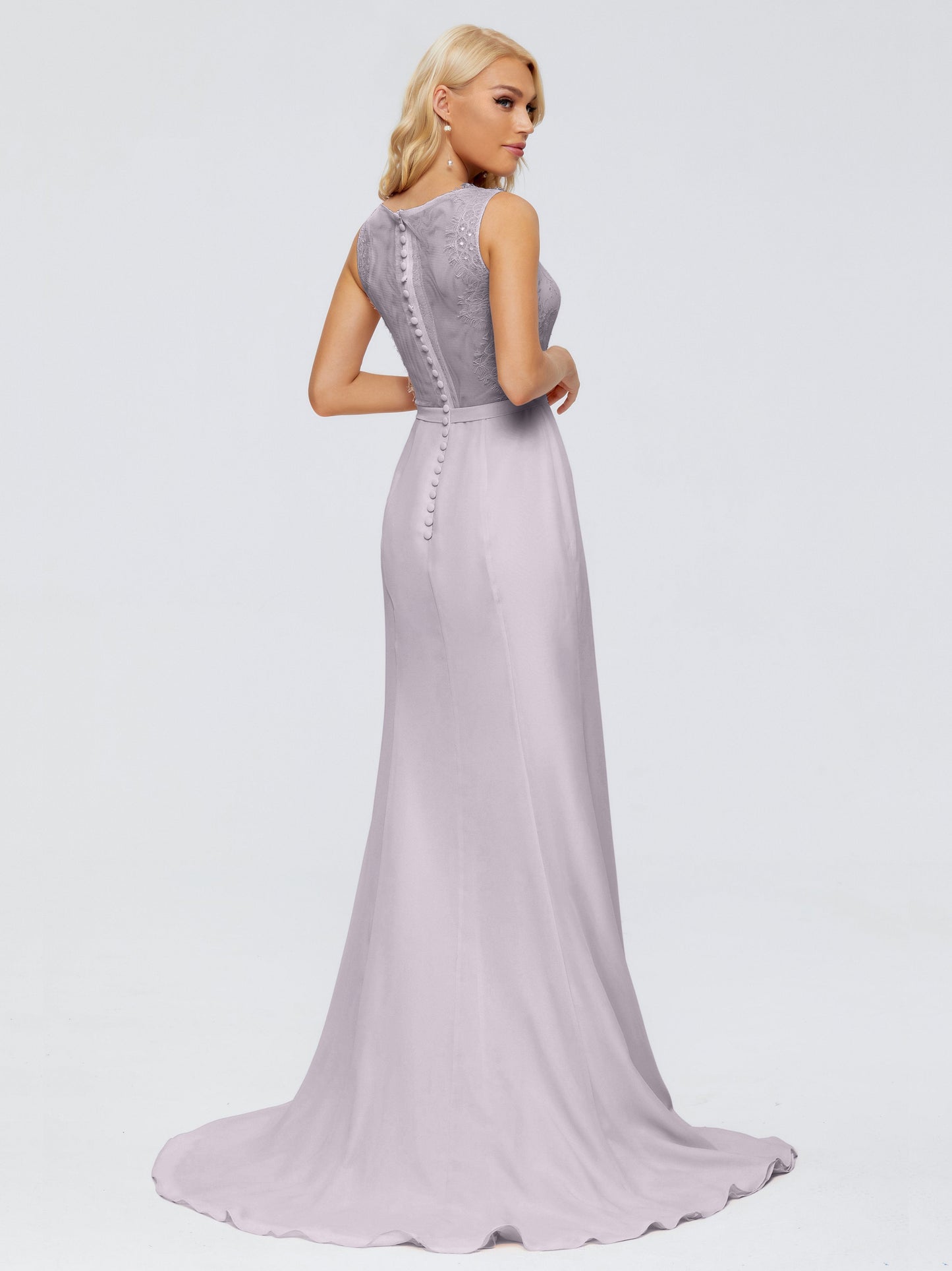 Alexis Hourglass V-Neck Lace Bridesmaid Dresses