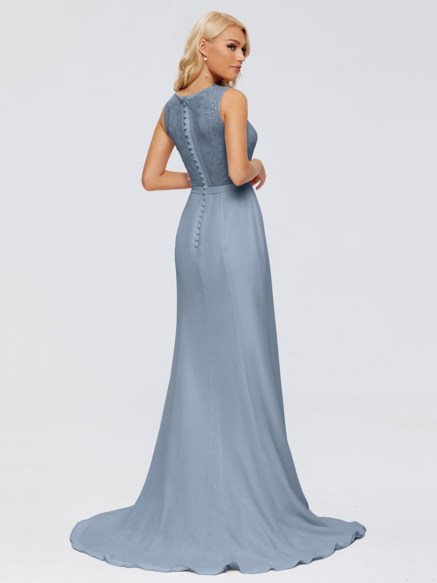 Alexis Hourglass V-Neck Lace Bridesmaid Dresses