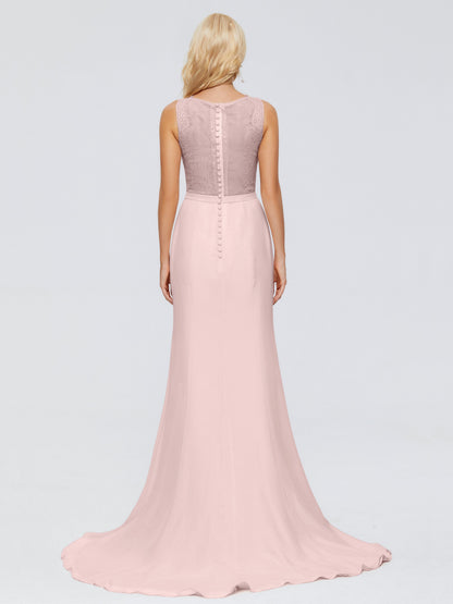 Alexis Hourglass V-Neck Lace Bridesmaid Dresses
