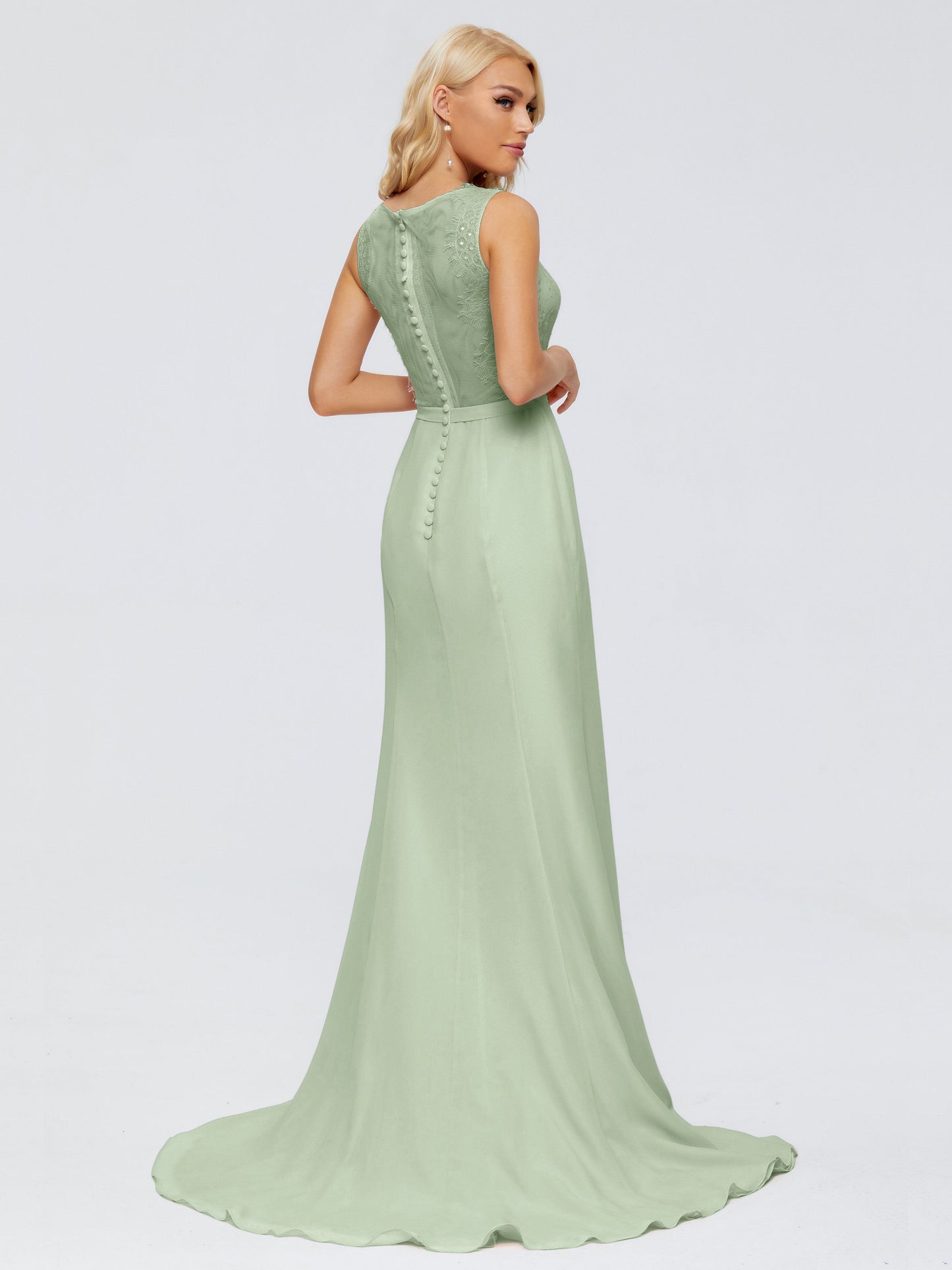 Alexis Hourglass V-Neck Lace Bridesmaid Dresses
