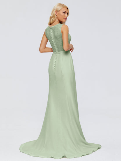 Alexis Hourglass V-Neck Lace Bridesmaid Dresses