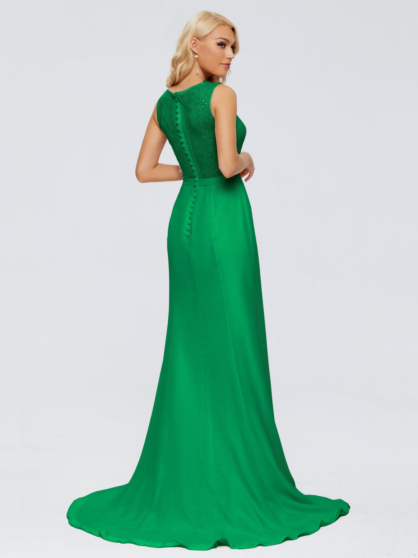 Alexis Hourglass V-Neck Lace Bridesmaid Dresses