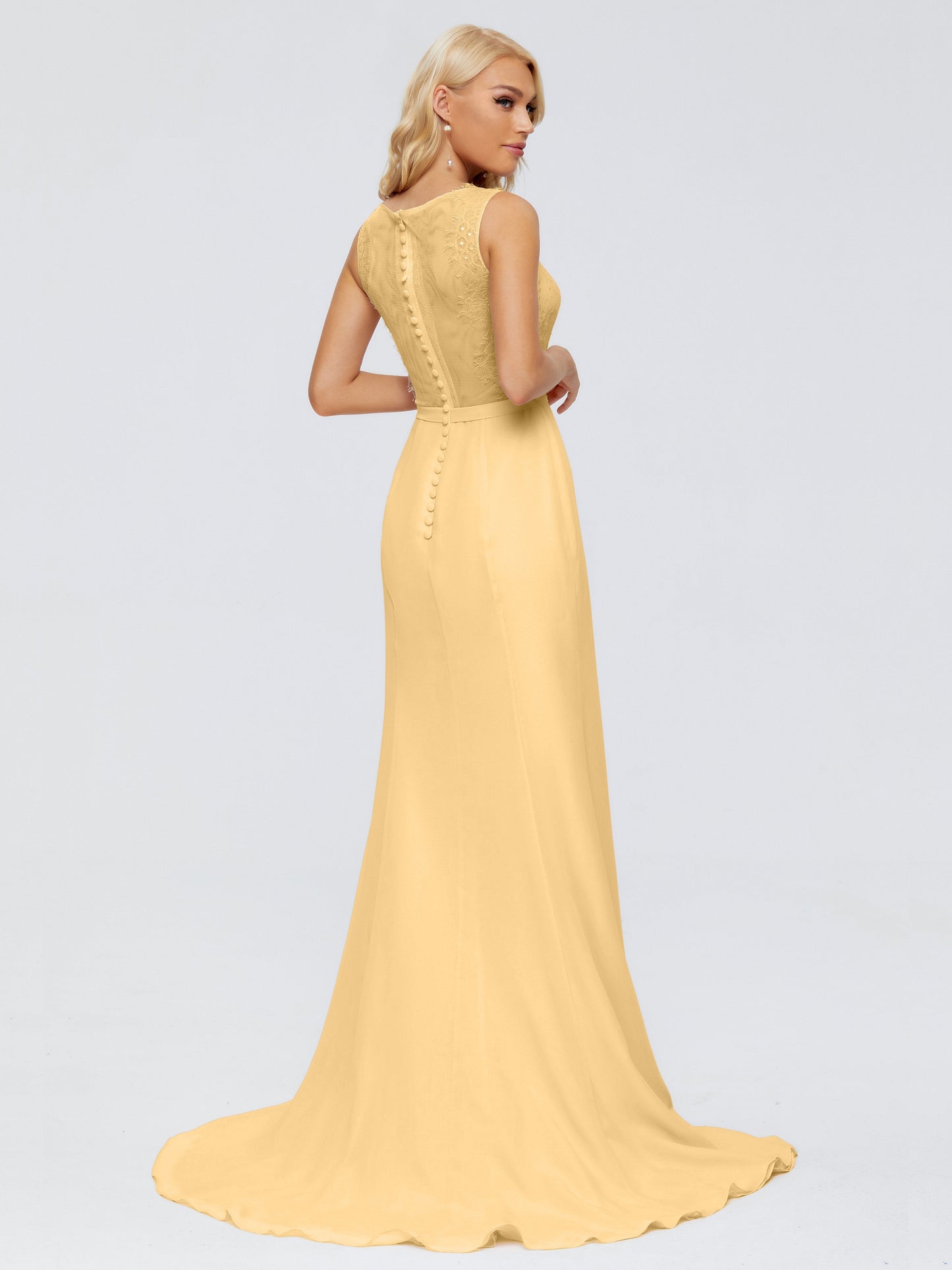 Alexis Hourglass V-Neck Lace Bridesmaid Dresses