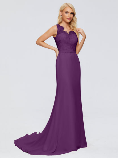 Alexis Hourglass V-Neck Lace Bridesmaid Dresses