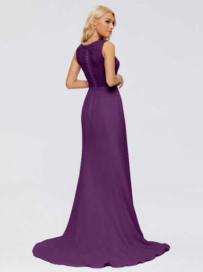 Alexis Hourglass V-Neck Lace Bridesmaid Dresses