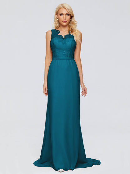 Alexis Hourglass V-Neck Lace Bridesmaid Dresses