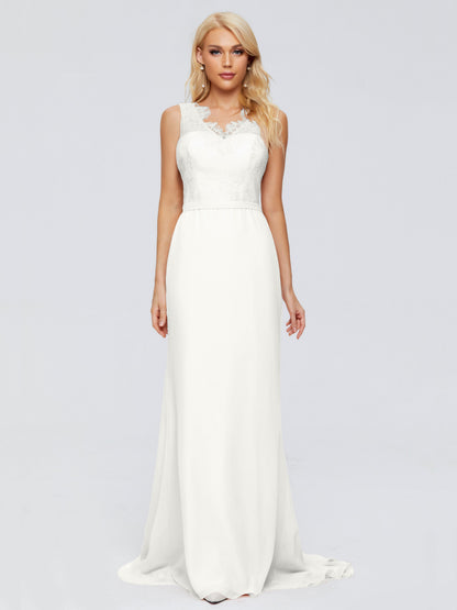 Alexis Hourglass V-Neck Lace Bridesmaid Dresses