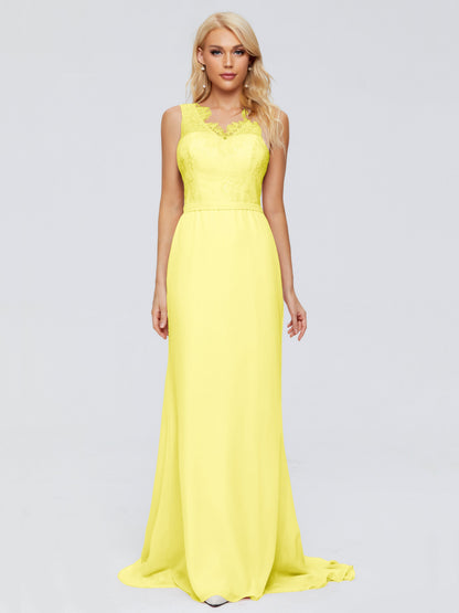 Alexis Hourglass V-Neck Lace Bridesmaid Dresses