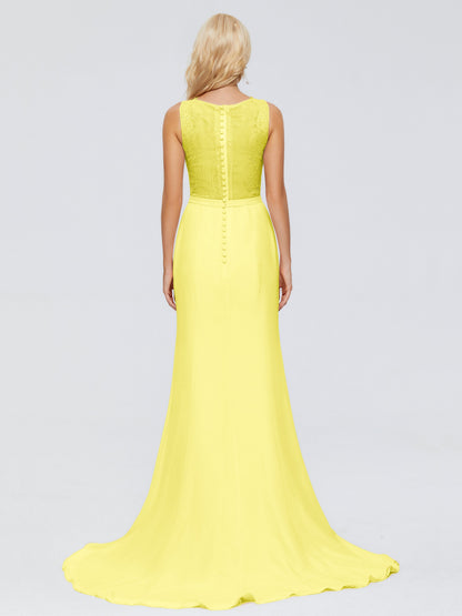 Alexis Hourglass V-Neck Lace Bridesmaid Dresses
